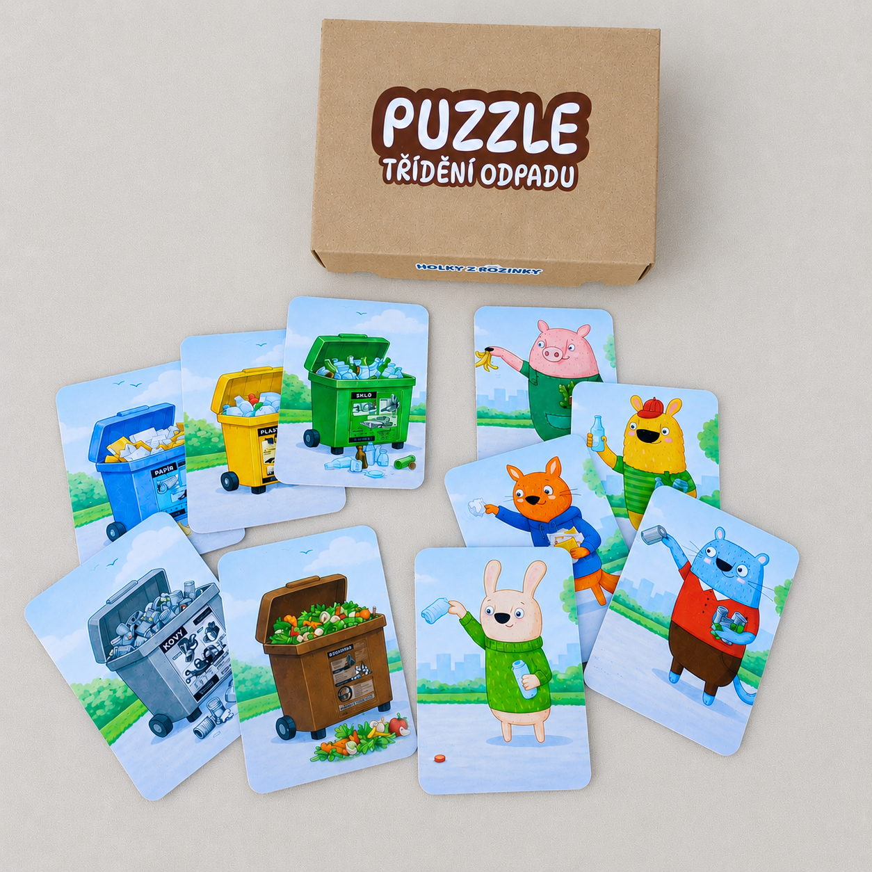 PUZZLE - třídění odpadu